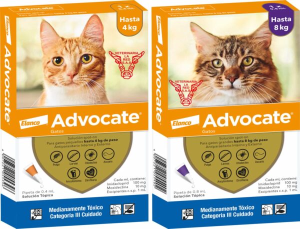 Advocate Gatos - antiparasitario interno y externo en pipeta