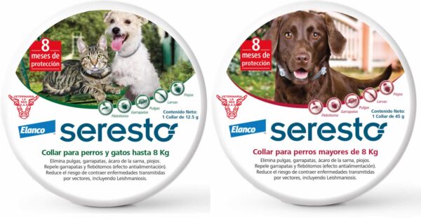Seresto - collar contra pulgas garrapatas y piojos hasta por 8 meses